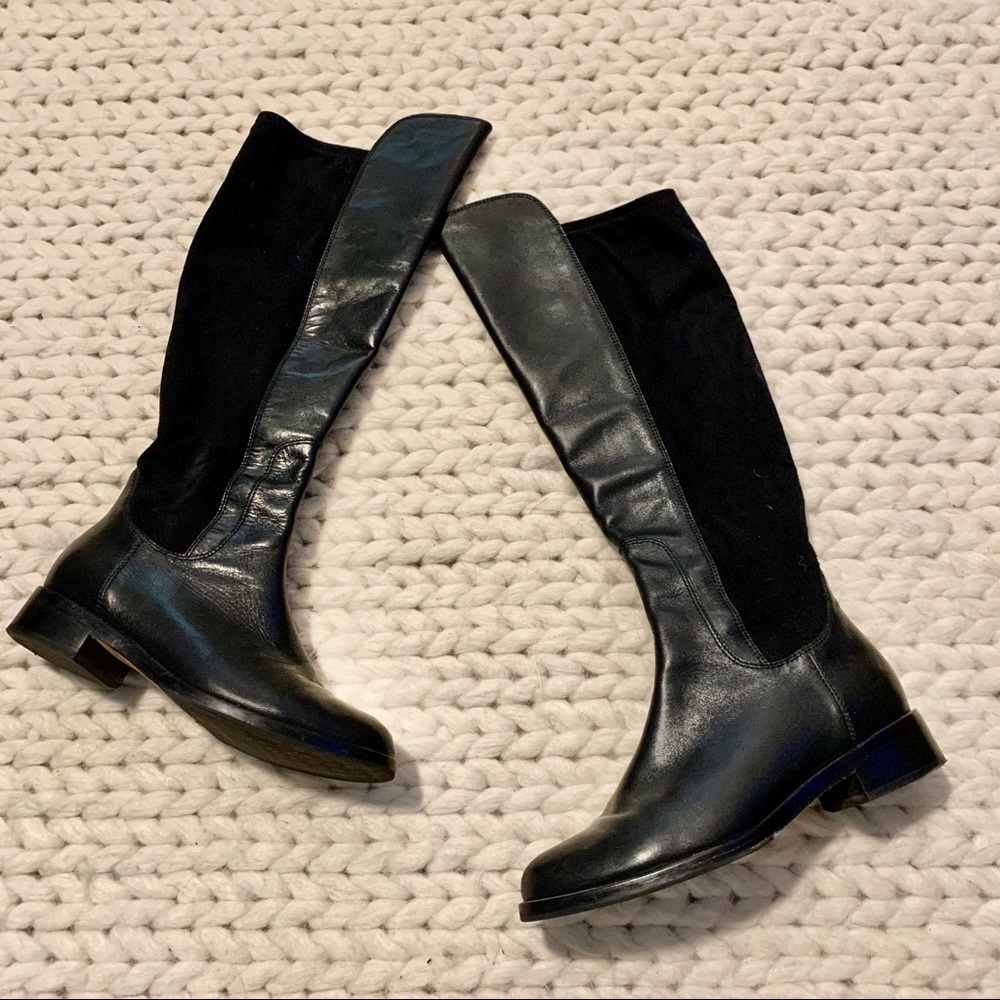 Cole Haan Nike Air leather boots with suede back